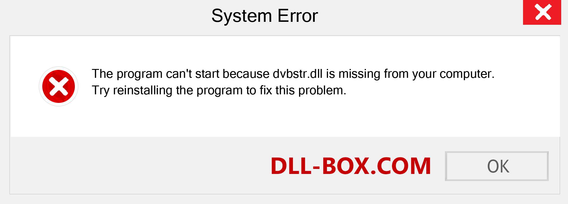  dvbstr.dll file is missing?. Download for Windows 7, 8, 10 - Fix  dvbstr dll Missing Error on Windows, photos, images